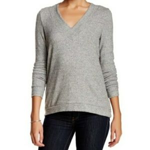 Harlowe and Graham Soft Grey V-Neck Sweater
